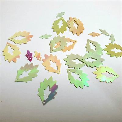 50 Pcs Leaf Multicolor, Beautiful Design, Loose Sequins Craft Supplies 25 mm