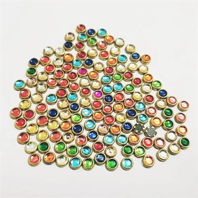 60 Pcs, 4mm Real Kundan Beads DIY Sewing Jewelry Decoration, Round Shape