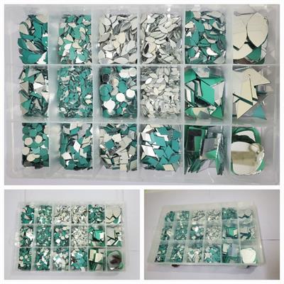 All Type of Mirror Kit for Craft Work,  (18 Shape New Mirror - 4000+ pcs) silver  