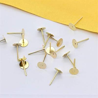 24 Pcs Stud, Flat Earrings Jewelry Making Findings Accessories