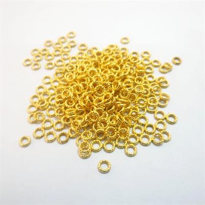 150 Pcs Plastic Tiny Rings 5mm Beads Golden Colors