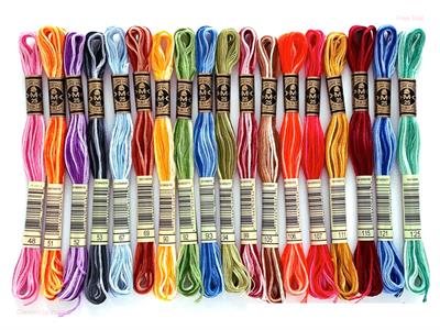 12 Pc Multicolored Cross Stitch, Cotton Embroidery Floss Sewing Skeins Craft