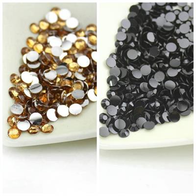 300 Pcs Shiny Kundan Beads DIY Sewing Craft Sets Small Size 4mm