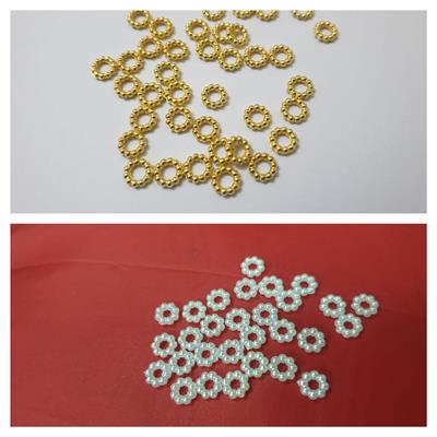  100 Pieces Shinny Gold Balls Rings For Making Jewellery, 8mm