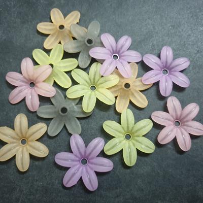  10 Pcs DIY Flowers Artificial Flower Head Wedding Decor Scrapbooking Craft Supplies 17 mm