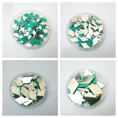 100 Pcs (25 Pcs Each) Dimond Shapes DIY Big Craft Mirrors