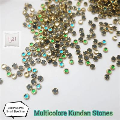 10 gm Kundan Stones, for Decoration, DIY Sewing Jewelry Crafts 3mm Round