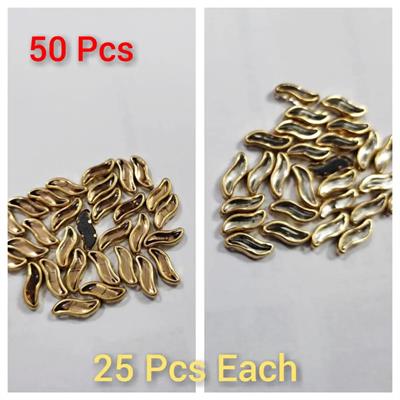 50 Pcs Real Kundan Beads DIY Sewing Jewelry Decoration