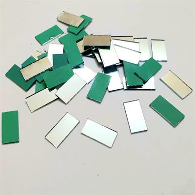 Pack Of 40 DIY Small Craft Mirrors, Rectangle Shape Mirror (W 1cm x L 2cm )