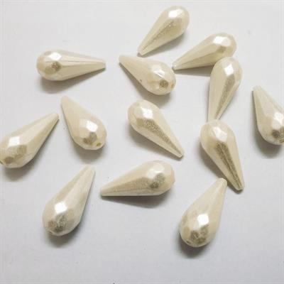  15 Pcs Beads White Plastic Faux Pearl Teardrop Imitation Pearl Beads DIY Jewelry Supplier 12X25mm