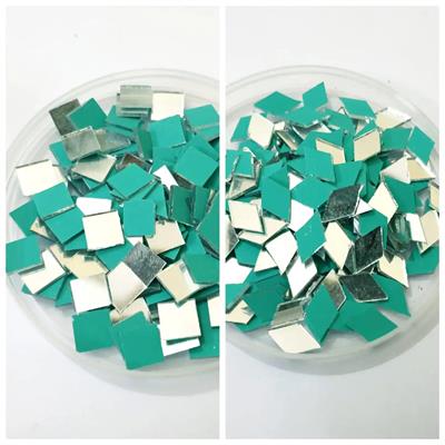 200 Pcs (100 Pcs Each) Square & Dimond Shape DIY Small Craft Mirrors