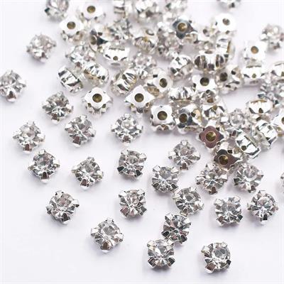 50 Pcs Crystal Acrylic Sew On Rhinestones Beads High Quality 5mm