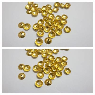 10 gm Metal Beads Cap, Jewellery Making Craft Sets 8mm