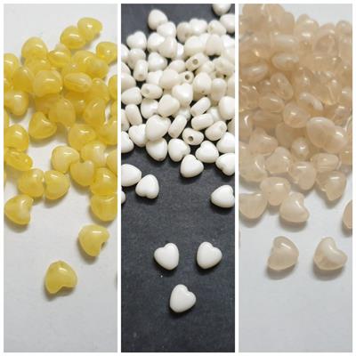 10 gm Pack Of 1 Beads solid heart In Various Colors Craft Sets DIY Findings hole 1 mm