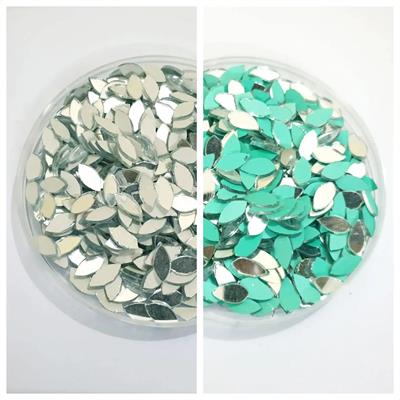 200 Pcs (100 Pcs Each) Eye & Drop Shape DIY Small Craft Mirrors