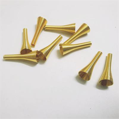 6 pcs Metal Spring Funnel Shape Spacer Beads Caps DIY Beading Supplies Cone Spring Coil End caps