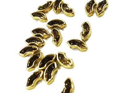 30 Pcs,  Real Kundan Beads DIY Sewing Jewelry Decoration Size C Shape Size, 12X6mm