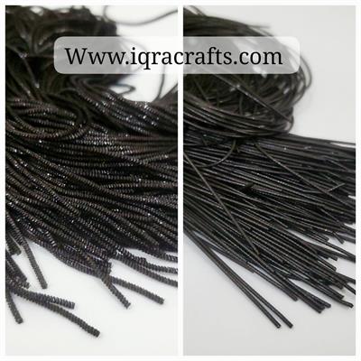 1 tola Embroidery material 1mm Kora Naqshi & Dabka Thread, For Clothing Craft Sets Black