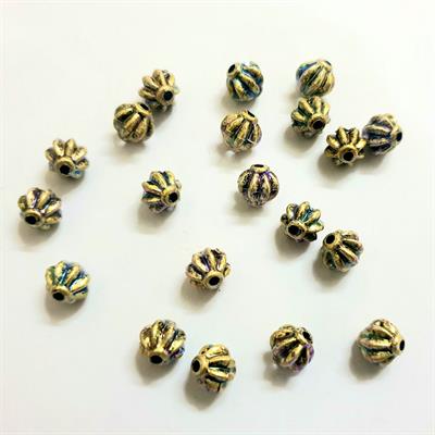 50 Pcs 8mm Plastic Round Flower, Craft Beads With holes Crafts DIY