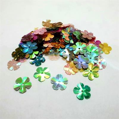 200 Pcs Flower Shape Sitaray In Dark Colors , Beautiful Design Loose Sequins Craft Supplies 1.5 cm