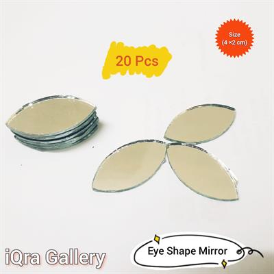 20 Pcs DIY BIG Craft Mirrors, EYE Shape Mirror Mosaic Tiles for Crafts rojects, Decoration