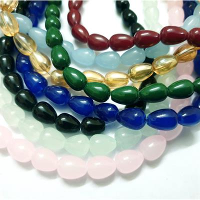 60 Pc Beautiful Color Tear Beads DIY, Art Craft Plum 12mm