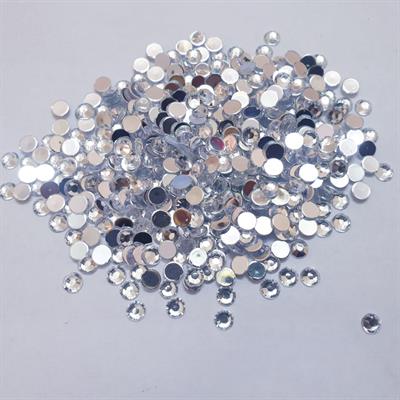 200 Pcs Resin Back Non Hotfix Rhinestone For Clothes Decoration Crafts 5mm White