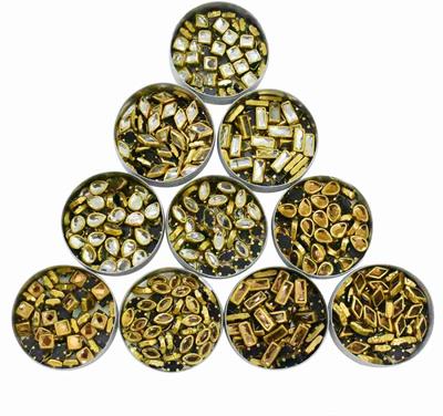 500 Pcs Round Shape Kundan Stone in Flat Back Mount/Kundan Beads for decoration