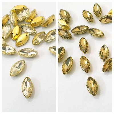 12 Pcs ,Crystal Faceted Silver/Gold eye Beads, Crafts DIY 20mm