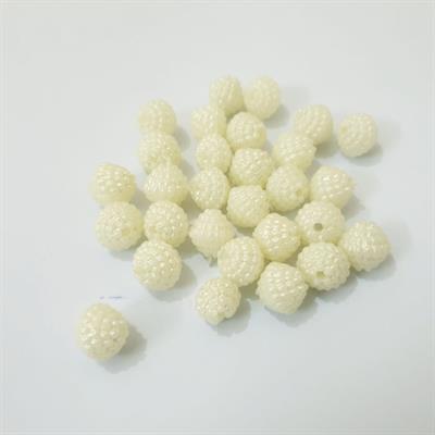 20 Pcs Off White Berry Beads, 2021 Design 12mm Size