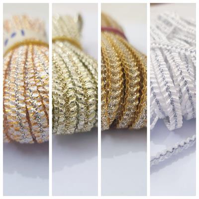 6 yard Flat Metallic Streachabale Braided Cord, 5 mm, DIY Crafts Gift Wrapping Clothing