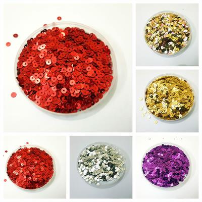 1 Tola Round Sitaray in Multicolor , 5mm Beautiful Design, Flat Loose Sequins