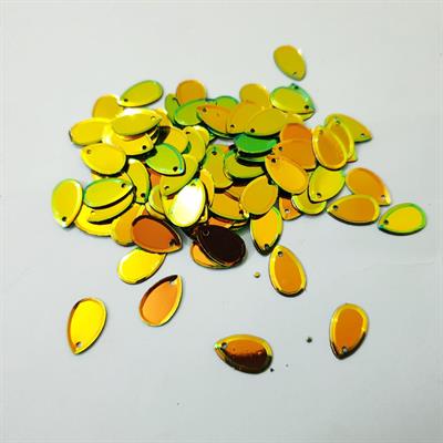 1 Tola Drop Sitaray in Gold Drop Color, Beautiful Design, Sequins Craft Supplies 11mm