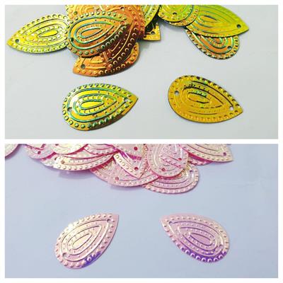 1 Tola Drop Shape Sitaray in Sky Color, Beautiful Design, Sequins Craft Supplies 2.5 cm