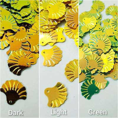 1 Tola Crown Leaf Sitaray in Mixed Color, Beautiful Design, Sequins Craft Supplies 13mm