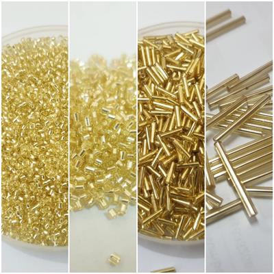 Pack Of 8 Tola (2 Tola Each) Beads Beautiful Loose Sequins DIY Crafts Dull Gold