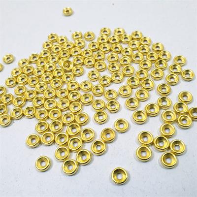 120 Pcs Beads Rings Golden Plastic Color 6 mm DIY Crafts