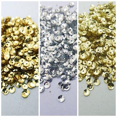 1 Tola, Cup Sitaray in Various Colors Beautiful Loose Sequins DIY Crafts 4mm