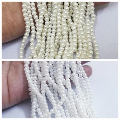 100 Pcs Round Beads 5mm white Craft Sets DIY Findins