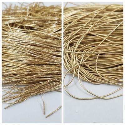 Pack of 2 Tola, (1 tola each) Embroidery material 1mm Naqshi & Dabka Thread, For Clothing Craft Sets Gold