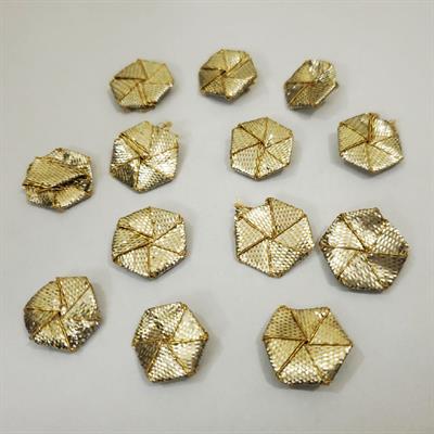 20 Pcs Embroidery Craft Material Gota Patti Golden Flowers (1.8-cm2.0 cm)