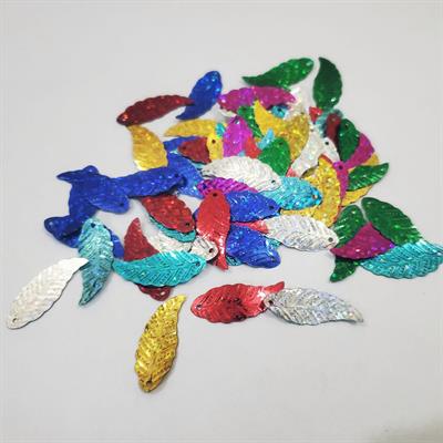 10 gm LEAF Mixed, Color Beautiful Design, Flat Loose Sequins and Spangles Craft Supplies 3cm