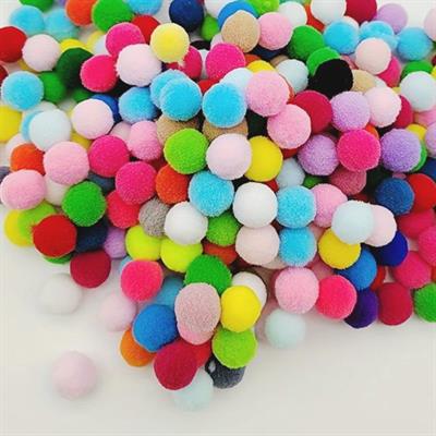 50 Pcs PumPums Assorted Fluffy Pom Poms Craft Makign 15mm