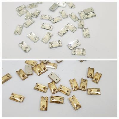 20 Pcs , Rectangle Crystal Faceted Beads, Crafts DIY (10mmx5mm)