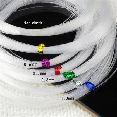 1 Pc Crystal Nylon Thread, Transparent Non-Elastic Fish Wire, Beading Cord For DIY CraftsMaking, Sizes 0.4/0.5/0.6/0.7/0.8/1mm