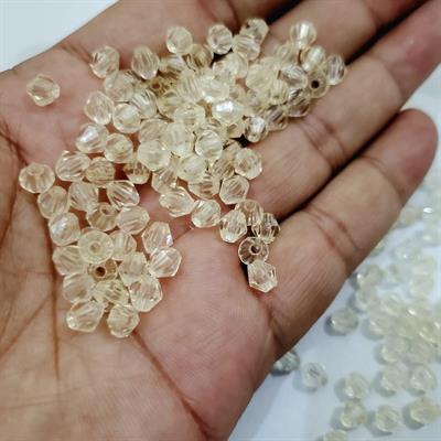 10 gm Crystal Oval Faceted Rondell Crystal Glass Beads Craft Sets Plastic 6mm