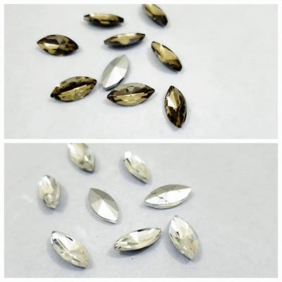 20 Pcs ,Crystal Faceted Silver/Gold eye Beads, Crafts DIY 