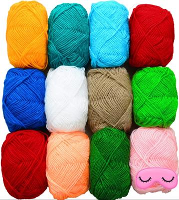 Pack of 6/12/24 High Quality, Combo Wool Ball. Sweater, Hand Knitting 11 Different Colors 80-90 gm