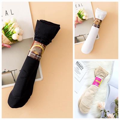 2 Pairs Summer Elastic Thin Silk Female Ladies Ankle Short Socks 