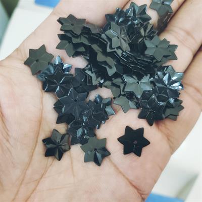 10 gm Sequins, Black colour, DIY Craft Sets Star Shape 1cm